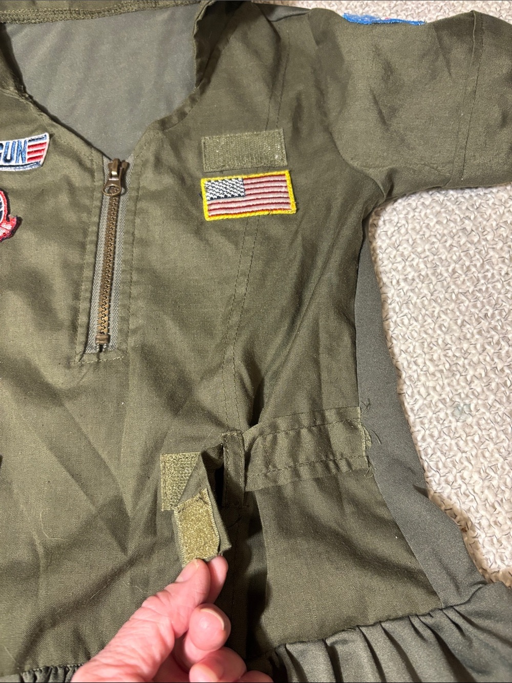 Top Gun Flight Dress Child Costume - Picture 8 of 14